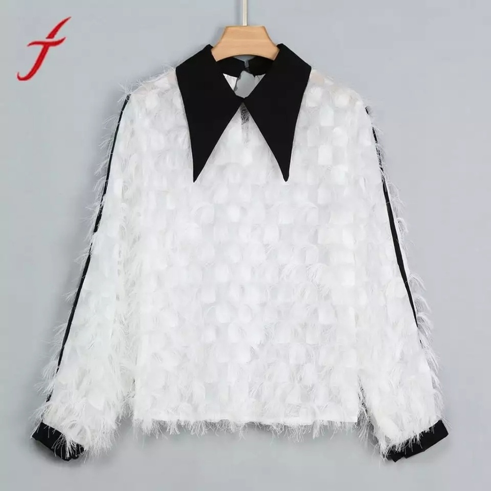 Tassrl white shirt top